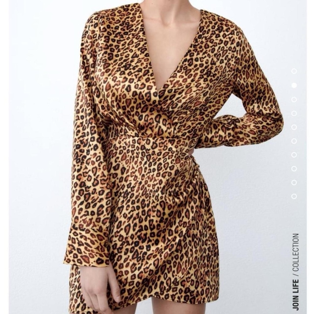 Brand New with Tags Zara Cheetah Leopard Animal Print Dress